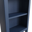 Rutland Blue Oak Top Large Narrow Bookcase by Lavishway | Book Shelves and Cabinets-36393