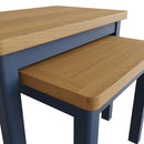 Rutland Blue Oak Top Nest of 2 Tables by Lavishway | Nest of Tables-36345