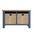 Rutland Blue Oak Top Hall Bench by Lavishway | Benches & Storage Benches-36329