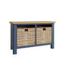 Rutland Blue Oak Top Hall Bench by Lavishway | Benches & Storage Benches-36328