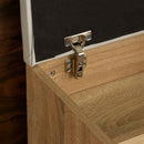 Wooden Grey Shoe Storage Cabinet With Seating by Lavishway | Shoe Cabinets-39043