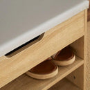 Wooden Grey Shoe Storage Cabinet With Seating by Lavishway | Shoe Cabinets-39044