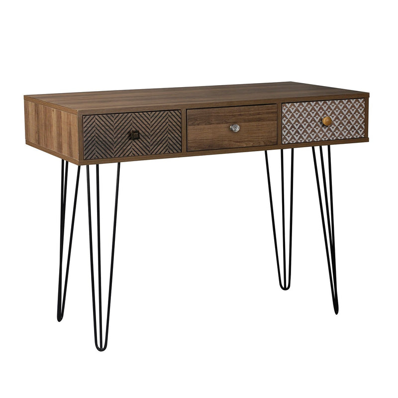 Casablanca 3 Drawer Desk With Wired Legs by Lavishway | Reclaimed Wood Desks-35313