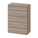 Nova Truffle Oak Finish 5 Drawers Chest by Lavishway | Chest Of Drawers-30115