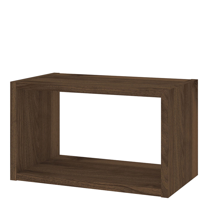 Roomers Walnut Finish Wall Shelf by Lavishway | Book Shelves and Cabinets-29330