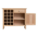 Nordic Oak Single Door Wine Cabinet by Lavishway | Wine Racks-32164