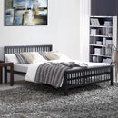 Meridian Black Metal Bed Frame by Lavishway | Metal Beds-26941