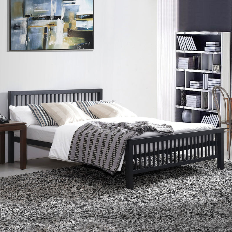 Meridian Black Metal Bed Frame by Lavishway | Metal Beds-26941