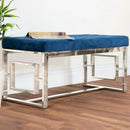 Upholstered Velvet Blush Seat Bench by Lavishway | Benches & Storage Benches-41590