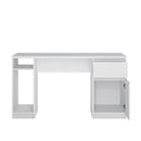 Fribo White Twin Pedestal Desk by Lavishway | Desk Pedestals-30331