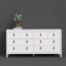 Barcelona White 8 Drawers Double Dresser by Lavishway | Sideboards-29811