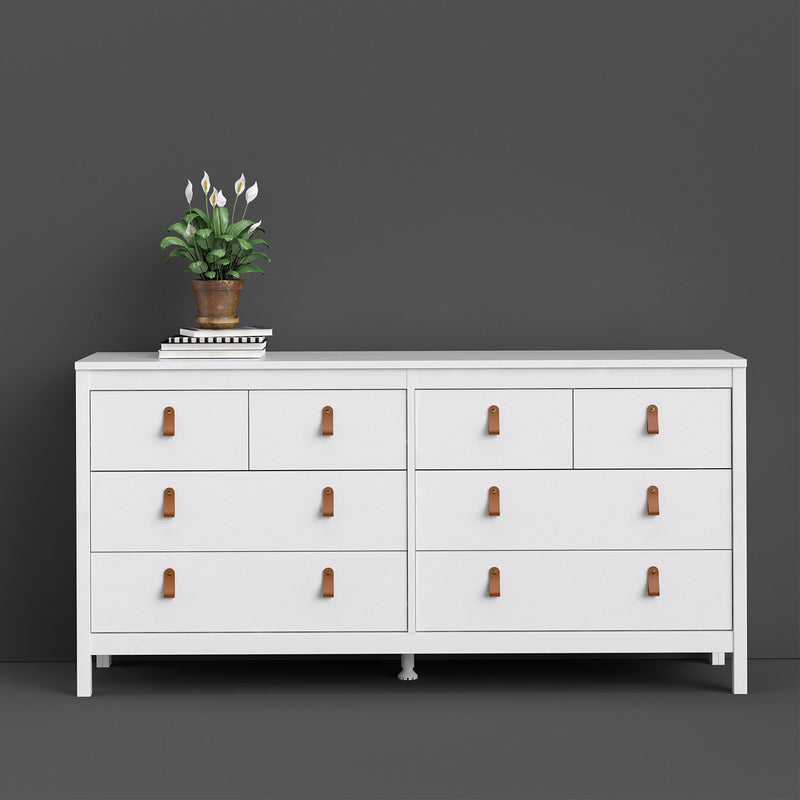 Barcelona White 8 Drawers Double Dresser by Lavishway | Sideboards-29811