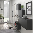 Shoes Black 3 Tilting & 2 Layer Shoe Cabinet by Lavishway | Shoe Cabinets-29001