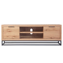 Swellegant Oak Finish Large TV Unit by Lavishway | TV Units Cabinets-32400