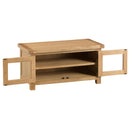 Chunky Oak Standard Glass Doors TV Unit by Lavishway | TV Units Cabinets-35008