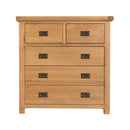 Chunky Oak Wood 2 Over 3 Drawers Chest by Lavishway | Chest Of Drawers-37251