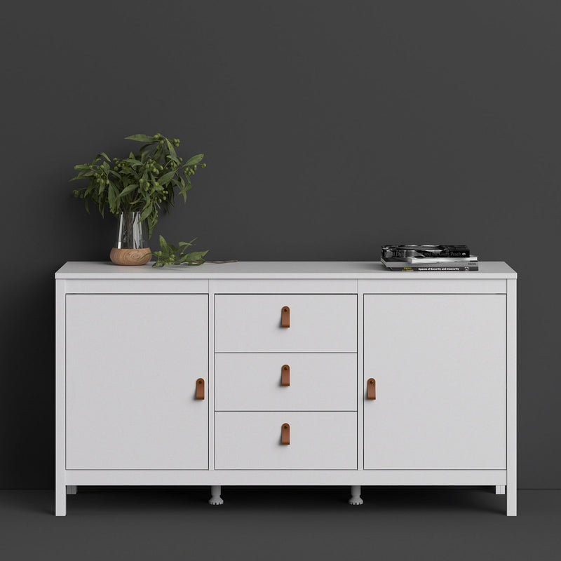 Barcelona White 2 Doors 3 Drawers Sideboard by Lavishway | Sideboards-29733