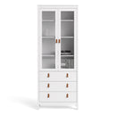 Barcelona White 2 Glass Doors Display Cabinet by Lavishway | Display Cabinet-29768