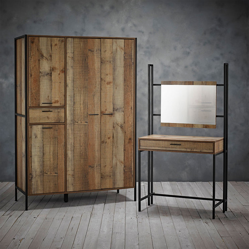 Hoxton 4 Doors Wooden Wardrobe by Lavishway | Wardrobe-35267