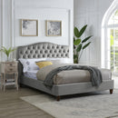 Sorrento Contemporary Grey Fabric Bed by Lavishway | Fabric Beds-37583
