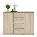 Naia Oak Finish Wooden 4 Drawers Sideboard by Lavishway | Sideboards-29394
