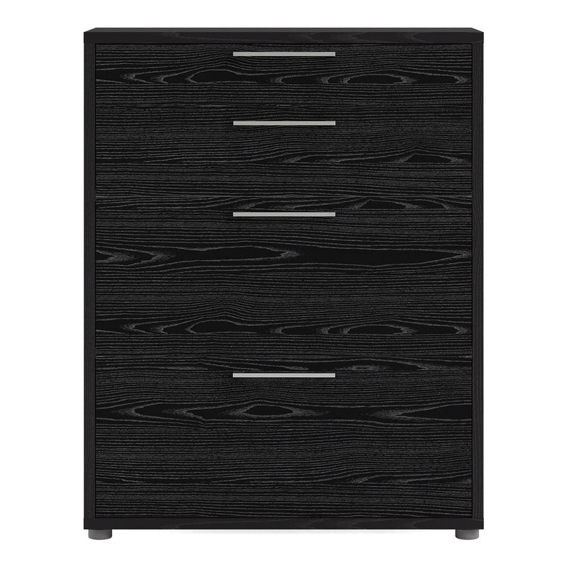 Prima Black Woodgrain 4 Drawer Filing Cabinet by Lavishway | Filing Cabinets-29144