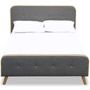 Loft Upholstered Grey King Size Bed by Lavishway | Fabric Beds-35562