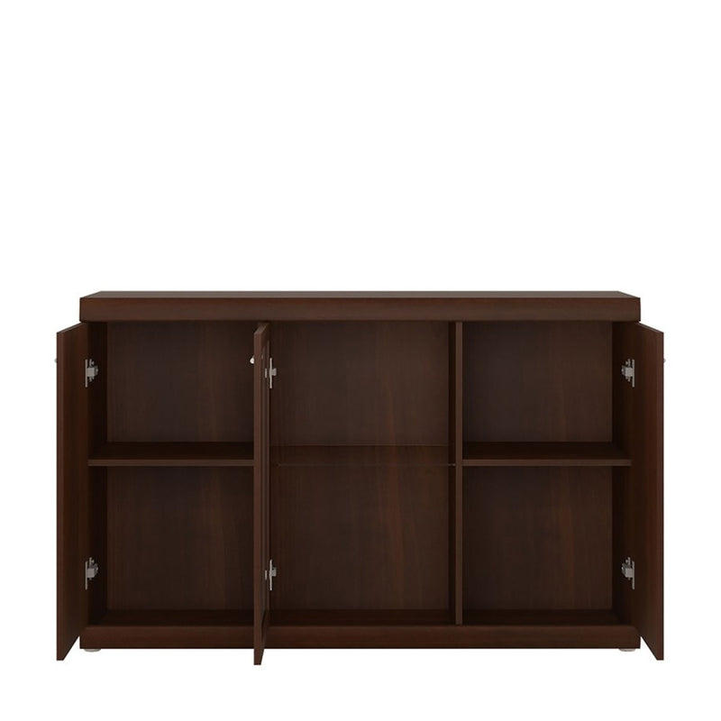 Imperial Dark Mahogany 3 Doors Glazed Sideboard