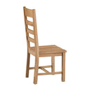Chunky Ladder Back Dining Chair Set of 2 by Lavishway | Dining Chairs-37240