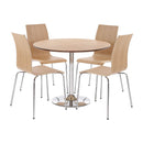 Soho Oak Veneer Finish Dining Set by Lavishway | Dining Table Set-30939