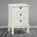 Antoinette White 3 Drawer Chest by Lavishway | Chest Of Drawers-30814