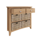 Guildford Solid Oak 2 Drawers Cabinet by Lavishway | Hallway Cabinets-32062