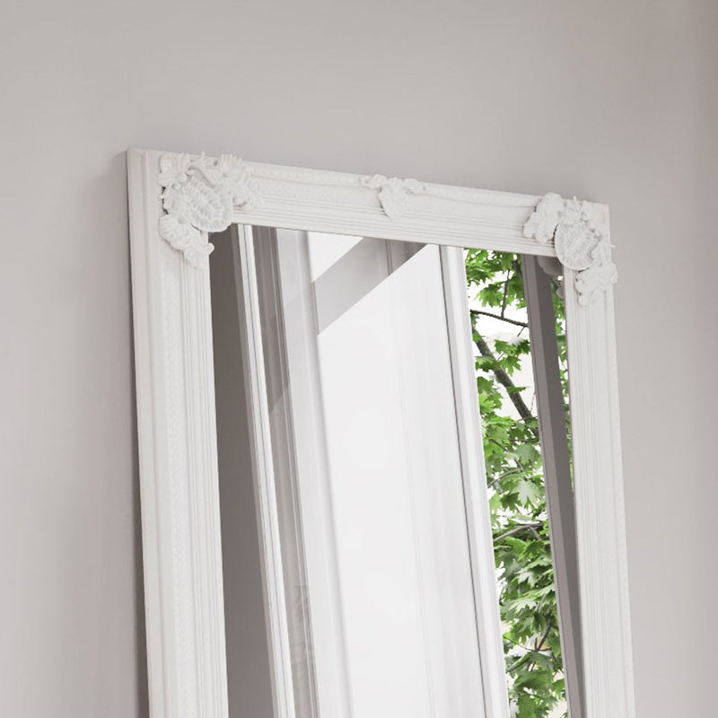 Modern Leaner White Contemporary Floor Mirror by Lavishway | Floor Mirrors-31209