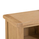 Chunky Oak 3 Shelves Narrow Bookcase by Lavishway | Book Shelves and Cabinets-32517