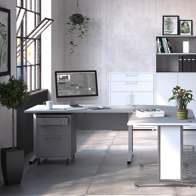 Prima White 2 Doors 2 Drawers Filing Cabinet by Lavishway | Filing Cabinets-29268