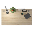 Prima Oak Desk With Steel Adjustable Legs by Lavishway | -28704