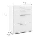 Prima White 4 Drawers Filing Cabinet by Lavishway | Filing Cabinets-29175