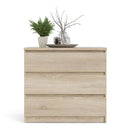 Naia Oak Finish Chest of 3 Drawers by Lavishway | Chest Of Drawers-29426
