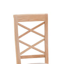Nordic Oak Cross Back Dining Chairs Set of 2 by Lavishway | Dining Chairs-32312