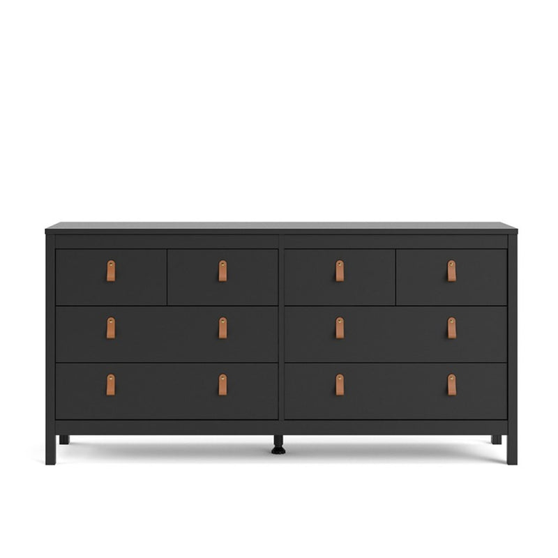 Barcelona Matt Black 8 Drawers Double Dresser by Lavishway | Sideboards-30257