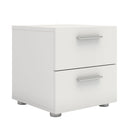 Pepe White 2 Drawer Bedside Table by Lavishway | Bedside Tables-29244