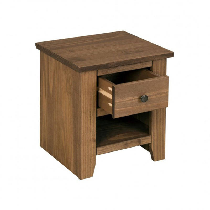 Havana Pine 1 Drawer Lamp Table by Lavishway | Side Tables-32686