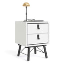 Ry 2 Drawers White Bedside Table by Lavishway | Bedside Tables-29302