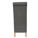 Scroll Back Dark Grey Fabric Dining Chair by Lavishway | Dining Chairs-32837