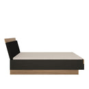 Monaco Stirling Oak and Matt Black Bed Frame by Lavishway | Wooden Beds-29929