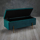 Lola Velvet Storage Ottoman Bench by Lavishway | Benches & Storage Benches-35682