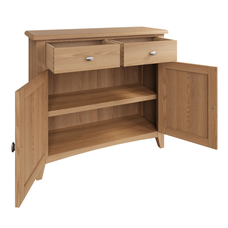 Guildford Solid Oak 2 Drawers Slim Sideboard by Lavishway | Sideboards-31945