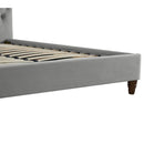 Sorrento Contemporary Grey Fabric Bed by Lavishway | Fabric Beds-37590