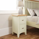 Grantham Oak Top 2 Drawer Bedside Cabinet by Lavishway | Bedside Tables-37152