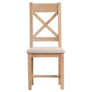 London Oak Cross Back Dining Chair Set of 2 by Lavishway | Dining Chairs-30707